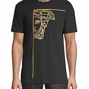 Versace Collection Classic Iconic Half Medusa T-Shirt (black/gold)